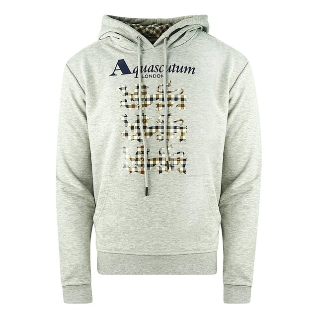 Серая толстовка с логотипом в тройную клетку льва Aquascutum, серый
Серая толстовка с логотипом в тройную клетку льва Aquascutum, серый