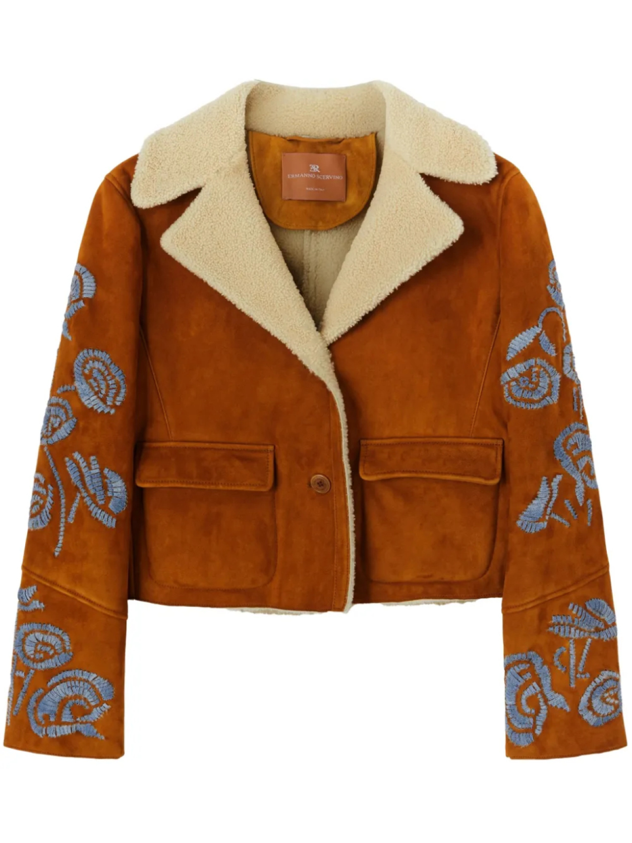 Дубленка Ermanno Scervino с цветочной вышивкой, коричневый
Дубленка Ermanno Scervino с цветочной вышивкой, коричневый