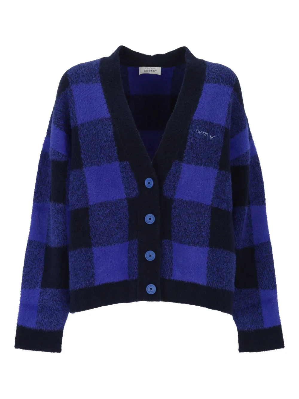 Клетчатый шерстяной кардиган OFF-WHITE, синий
Клетчатый шерстяной кардиган OFF-WHITE, синий
