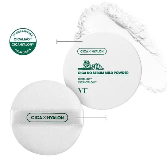 Пудра для лица, 5 г VT Cosmetics, Cica No-Sebum Soft Powder
Пудра для лица, 5 г VT Cosmetics, Cica No-Sebum Soft Powder