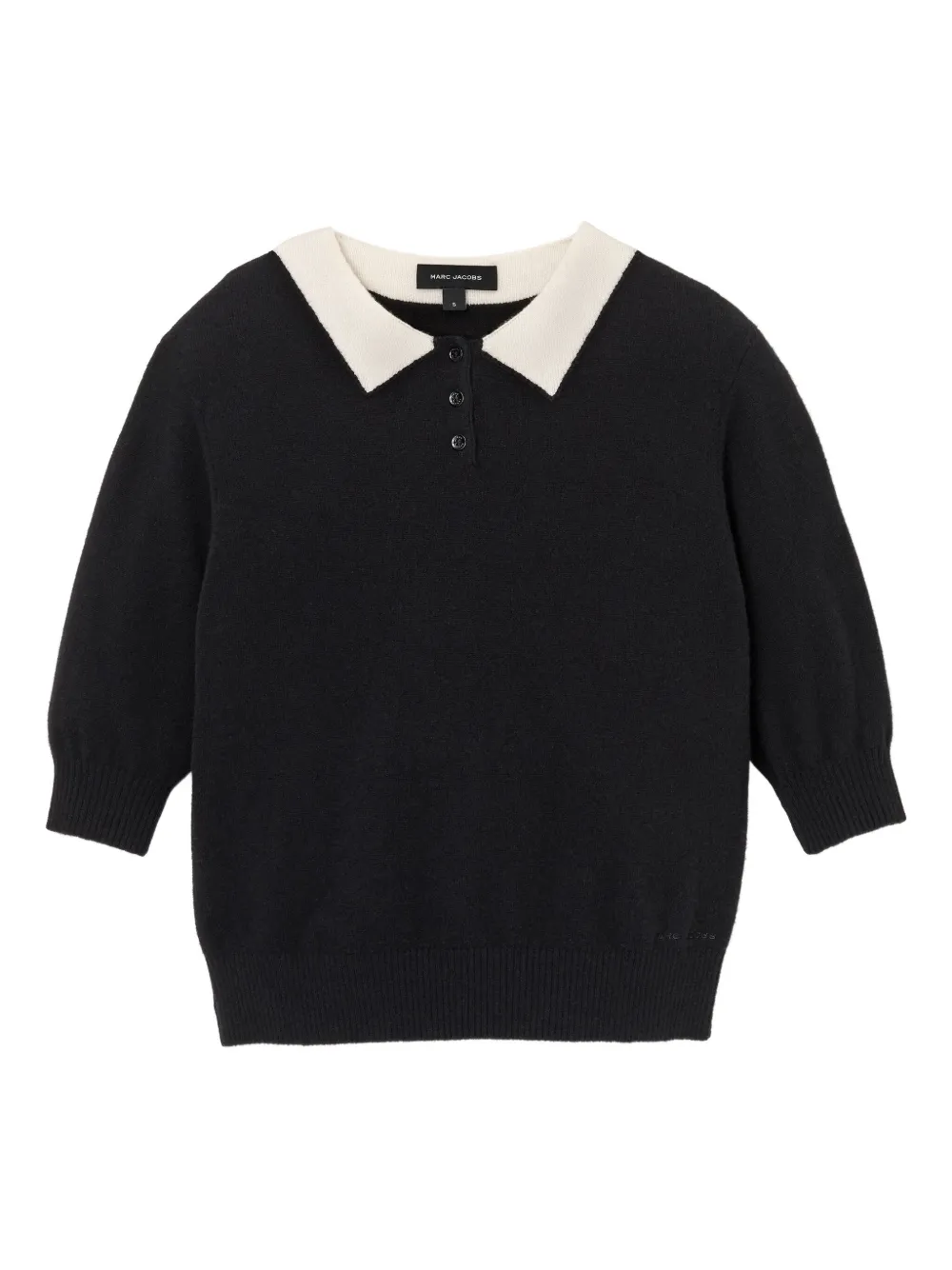 Шерстяной топ с контрастным воротником MARC JACOBS, черный
Шерстяной топ с контрастным воротником MARC JACOBS, черный