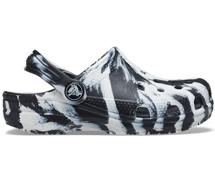 Классические мраморные сабо Crocs для малышей, цвет Black / White
Классические мраморные сабо Crocs для малышей, цвет Black / White