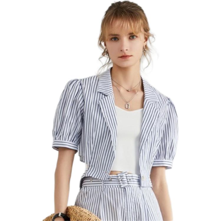 ELLE Повседневный костюм Women's Blue Stripes с V-образным вырезом Moderate Others
ELLE Повседневный костюм Women's Blue Stripes с V-образным вырезом Moderate Others