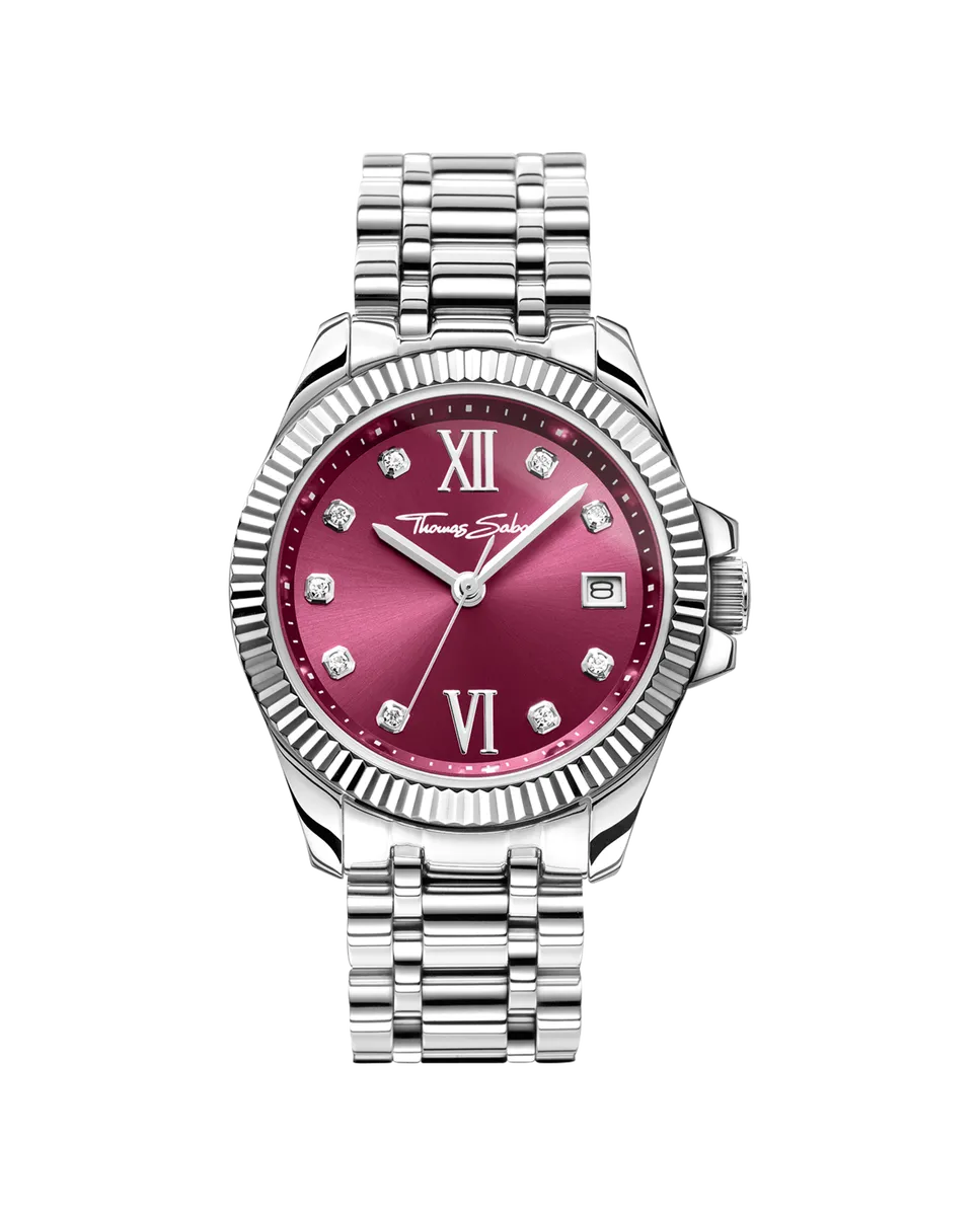 Женские часы Divine Burgundy с красным циферблатом и белыми камнями, серебристые Thomas Sabo, серебряный
Женские часы Divine Burgundy с красным циферблатом и белыми камнями, серебристые Thomas Sabo, серебряный