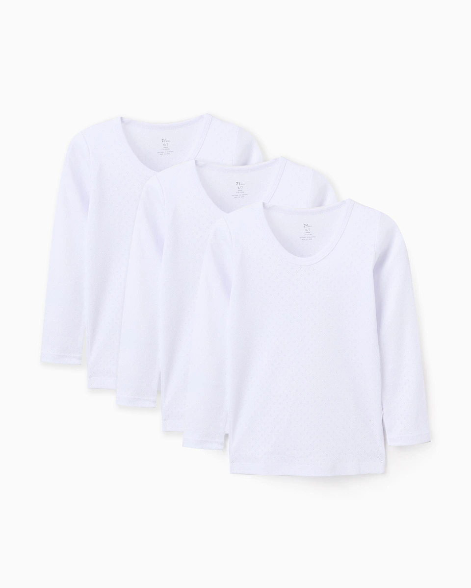 Набор из 3 нижних рубашек для девочек 100% хлопок с длинным рукавом Zippy, белый
Набор из 3 нижних рубашек для девочек 100% хлопок с длинным рукавом Zippy, белый