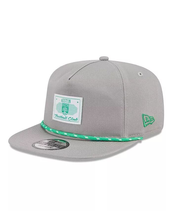 Мужская серая регулируемая кепка Austin FC с нашивкой 9FORTY A-Frame Trucker New Era, серый