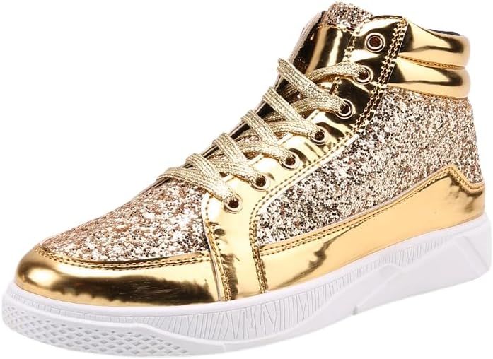 Мужские повседневные высокие кожаные кроссовки, в золоте, серебре и черном, подходят для ежедневной носки Hoalox
Мужские повседневные высокие кожаные кроссовки, в золоте, серебре и черном, подходят для ежедневной носки Hoalox