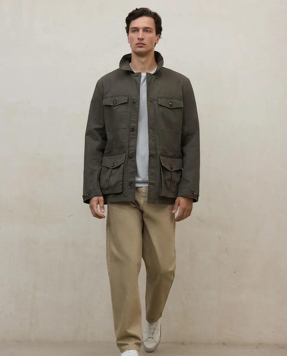 Мужское пальто на пуговицах с четырьмя передними карманами Ecoalf, зеленый
Мужское пальто на пуговицах с четырьмя передними карманами Ecoalf, зеленый