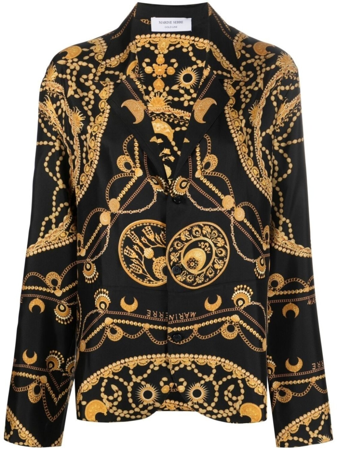 Marine Serre chain-print silk shirt, черный
Marine Serre chain-print silk shirt, черный