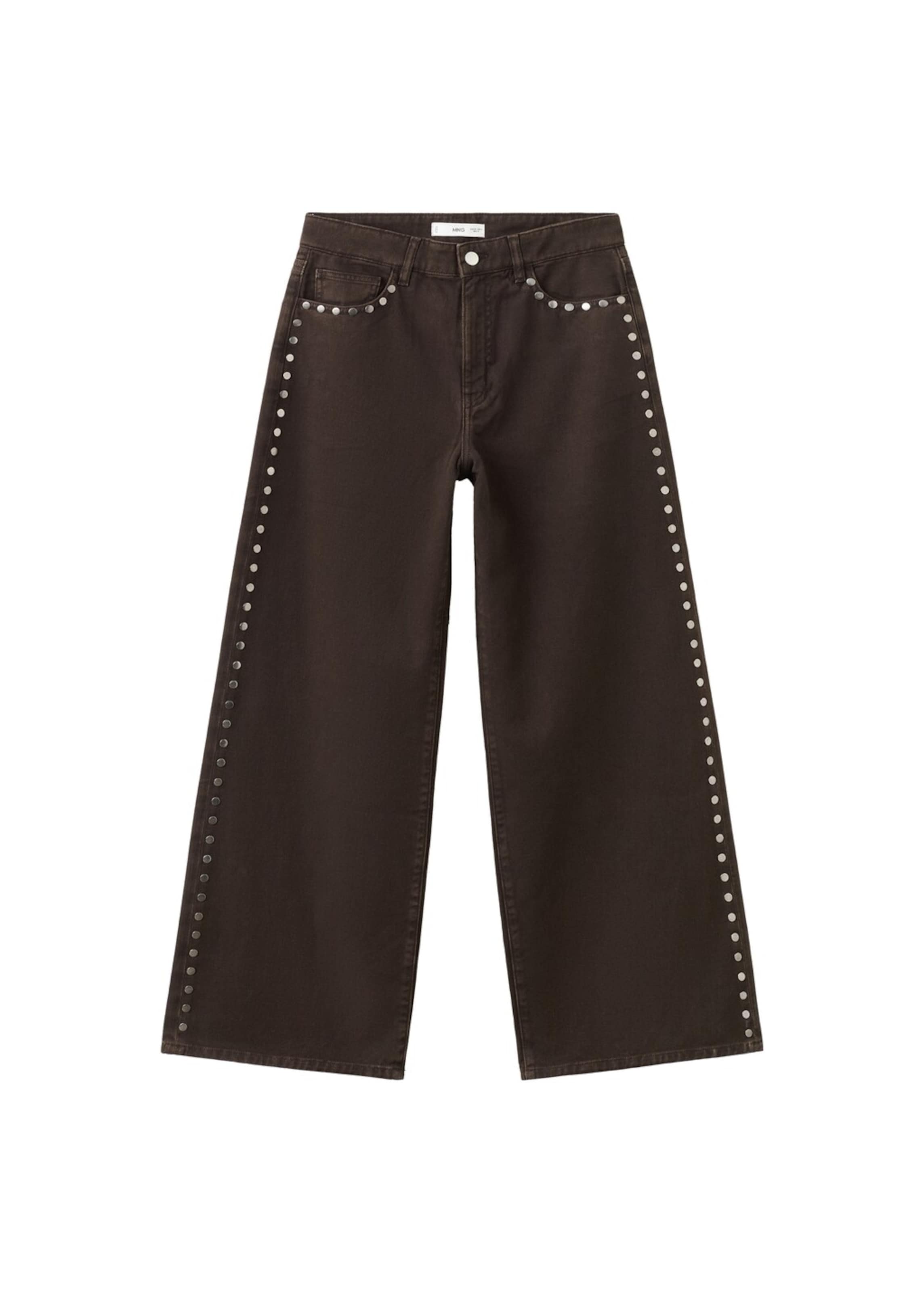 MANGO Широкие джинсы 'Studs' в цвете Chocolate
MANGO Широкие джинсы 'Studs' в цвете Chocolate
