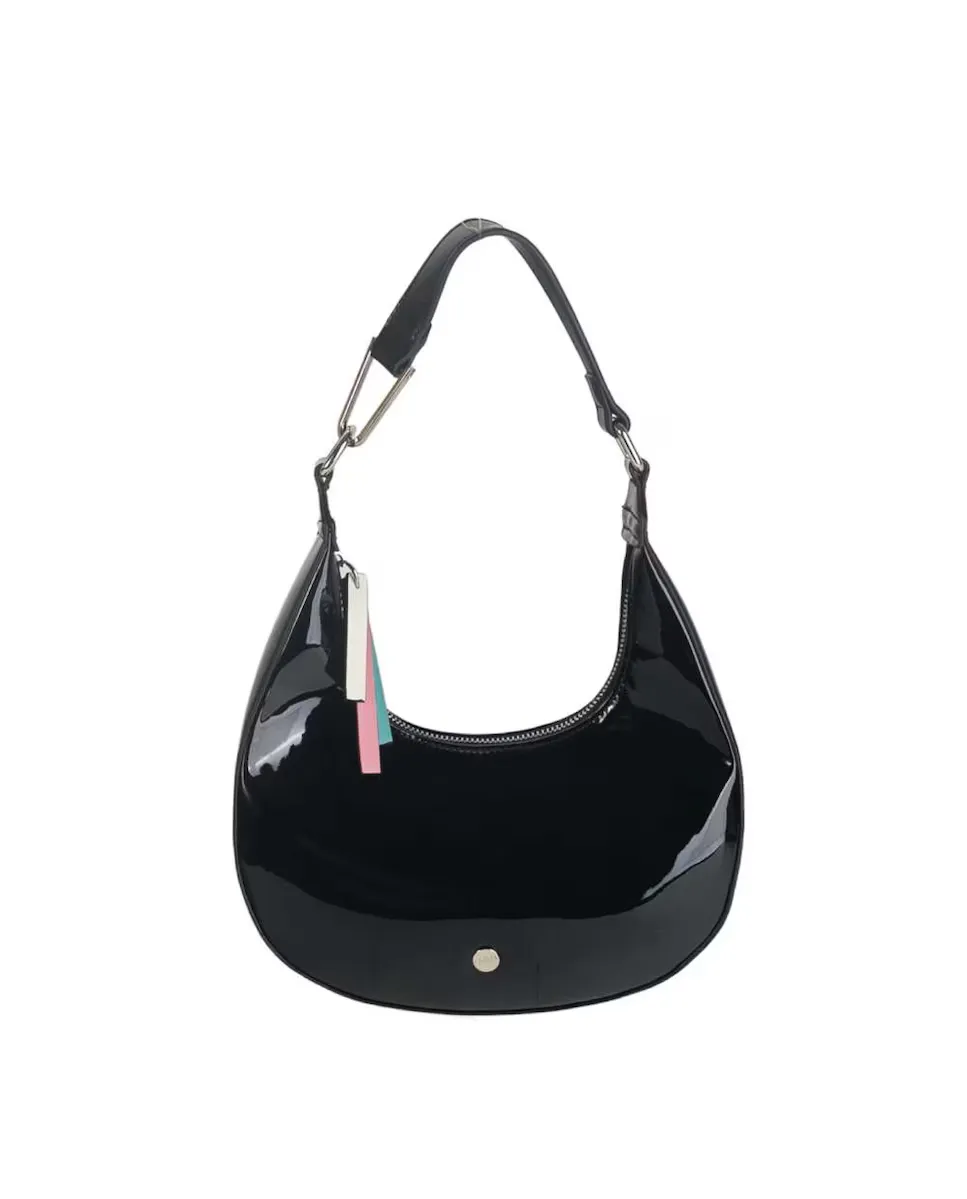 Женская маленькая сумка через плечо из лакированной кожи Volum, черный
Женская маленькая сумка через плечо из лакированной кожи Volum, черный