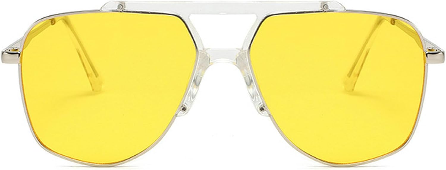 Солнцезащитные очки-пилот в металлической оправе для женщин, с двойной перемычкой, роскошные квадратные солнцезащитные очки большого размера с защитой от УФ-излучения UV400 mincl, Yellow
Солнцезащитные очки-пилот в металлической оправе для женщин, с двойной перемычкой, роскошные квадратные солнцезащитные очки большого размера с защитой от УФ-излучения UV400 mincl, Yellow