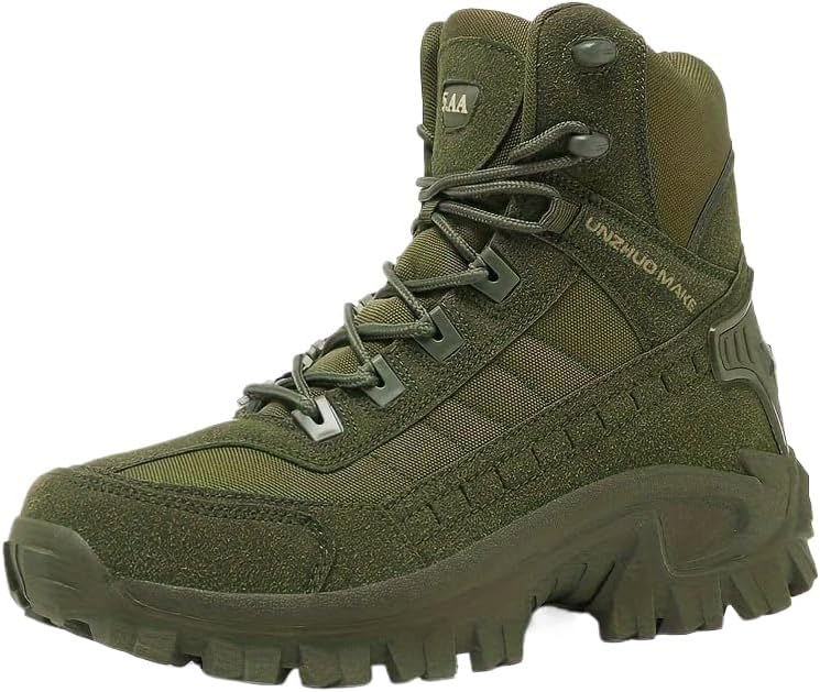 Высокие туристические ботинки HCHCTRY для мужчин - прочные, с противоскользящей подошвой, на шнуровке для активного отдыха и спорта, зеленый
Высокие туристические ботинки HCHCTRY для мужчин - прочные, с противоскользящей подошвой, на шнуровке для активного отдыха и спорта, зеленый