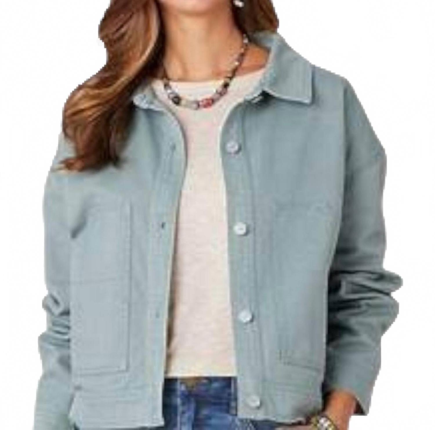 Куртка с длинными рукавами и карманами на пуговицах цвета пыльного сланца Democracy, Dusty Slate
Куртка с длинными рукавами и карманами на пуговицах цвета пыльного сланца Democracy, Dusty Slate