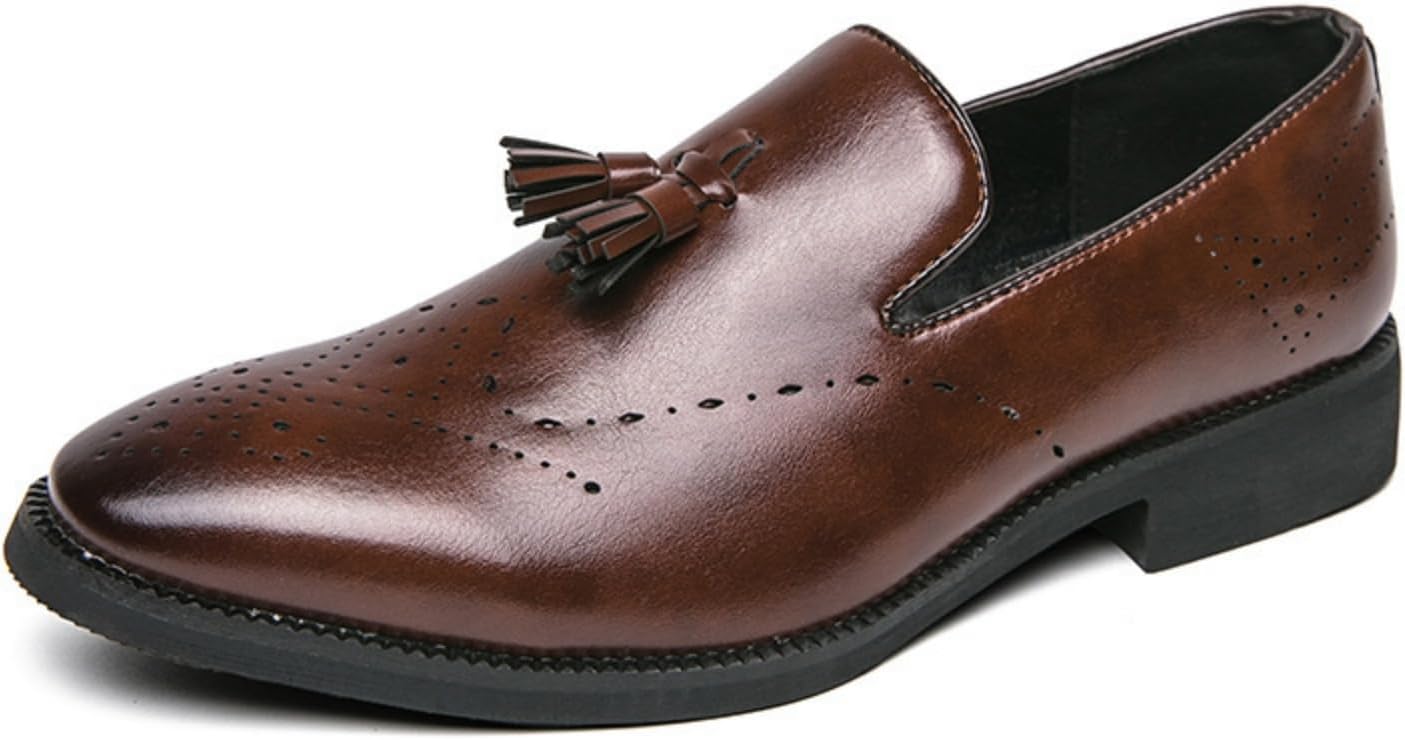 Мужские кожаные лоферы с кисточками, без шнуровки, низкие, с заостренным носком, удобные, легкие, дышащие, с противоскользящей подошвой Yrzhgdl, коричневый
Мужские кожаные лоферы с кисточками, без шнуровки, низкие, с заостренным носком, удобные, легкие, дышащие, с противоскользящей подошвой Yrzhgdl, коричневый