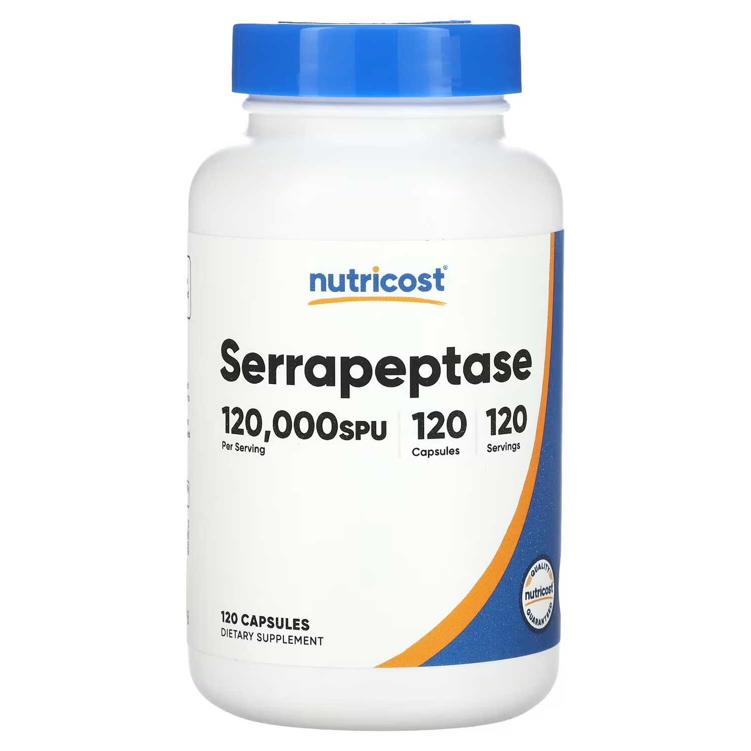 Серрапептаза Nutricost 120 000 SPU, 120 капсул 
Серрапептаза Nutricost 120 000 SPU, 120 капсул