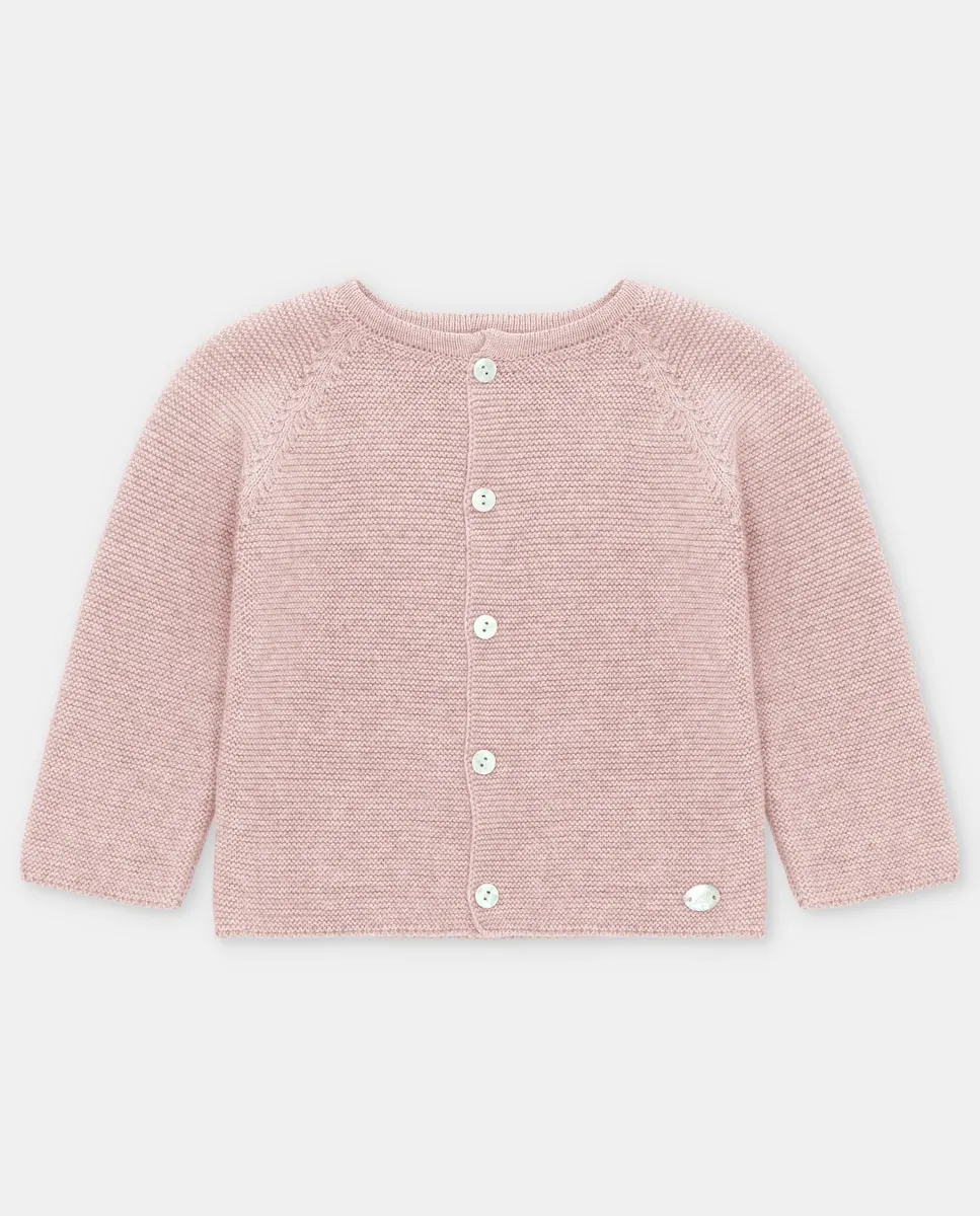 Вязаная розовая куртка для девочки Martín Aranda
Вязаная розовая куртка для девочки Martín Aranda