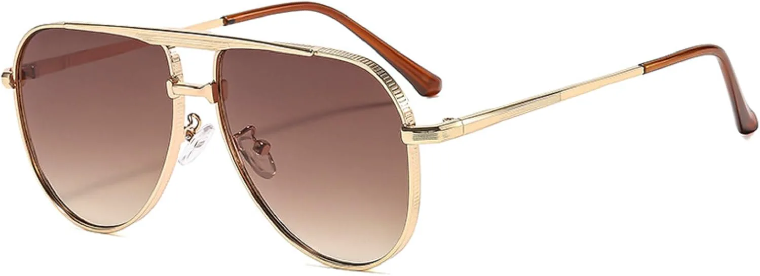 Модные ретро-солнцезащитные очки-пилот 2025 года для женщин и мужчин, в стиле 70-х, для активного отдыха и спорта, роскошные винтажные очки для мужчин mincl, Brown
Модные ретро-солнцезащитные очки-пилот 2025 года для женщин и мужчин, в стиле 70-х, для активного отдыха и спорта, роскошные винтажные очки для мужчин mincl, Brown