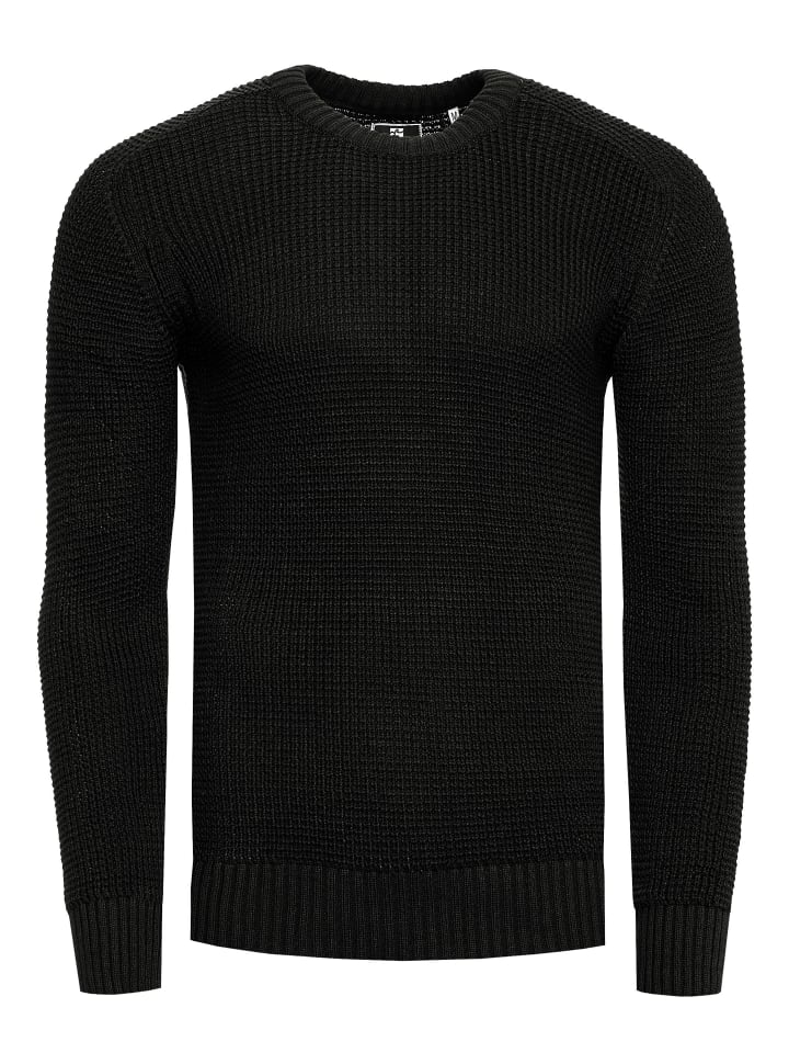 Плотно трикотажный облегающий свитер с круглым вырезом черного цвета Rusty Neal
Плотно трикотажный облегающий свитер с круглым вырезом черного цвета Rusty Neal