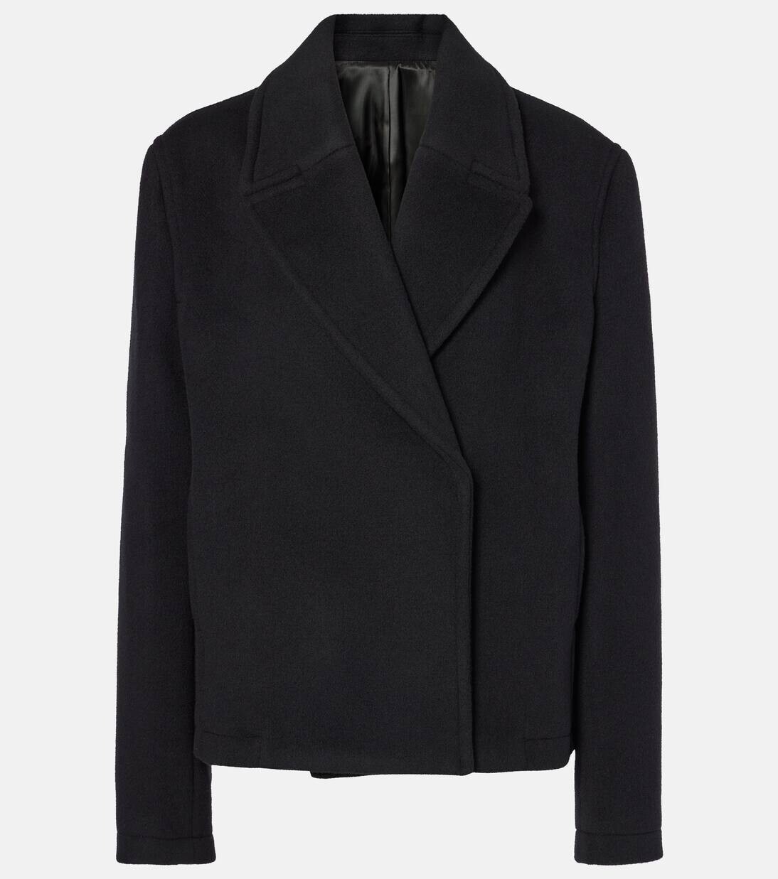 Укороченный бушлат из смесовой шерсти Toteme, черный
Укороченный бушлат из смесовой шерсти Toteme, черный