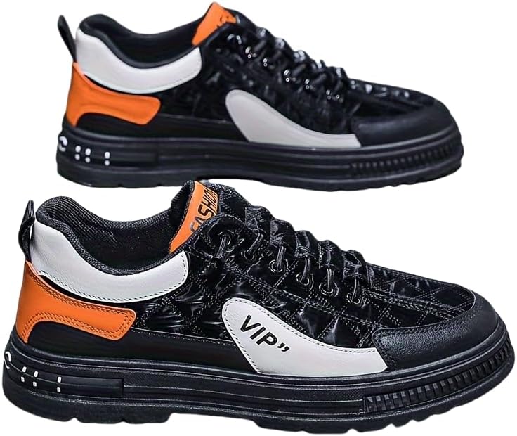 Мужские модные кроссовки для скейтбординга в уличном стиле, удобные нескользящие повседневные спортивные кроссовки для активного отдыха на природе Azttoztto, черный/оранжевый
Мужские модные кроссовки для скейтбординга в уличном стиле, удобные нескользящие повседневные спортивные кроссовки для активного отдыха на природе Azttoztto, черный/оранжевый