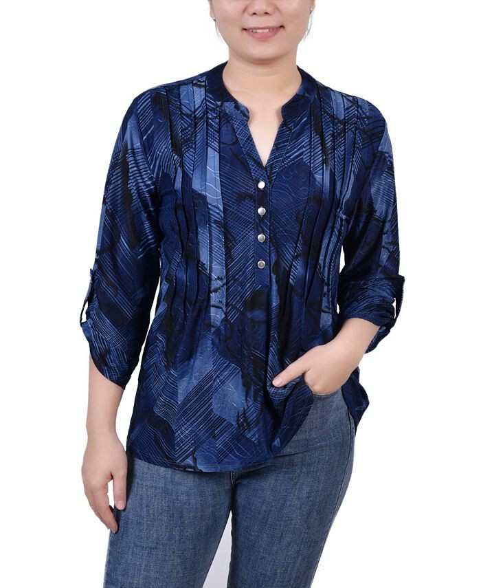 Миниатюрный топ с защипами и принтом на рукавах 3/4 NY Collection, цвет Navy Chervon
Миниатюрный топ с защипами и принтом на рукавах 3/4 NY Collection, цвет Navy Chervon