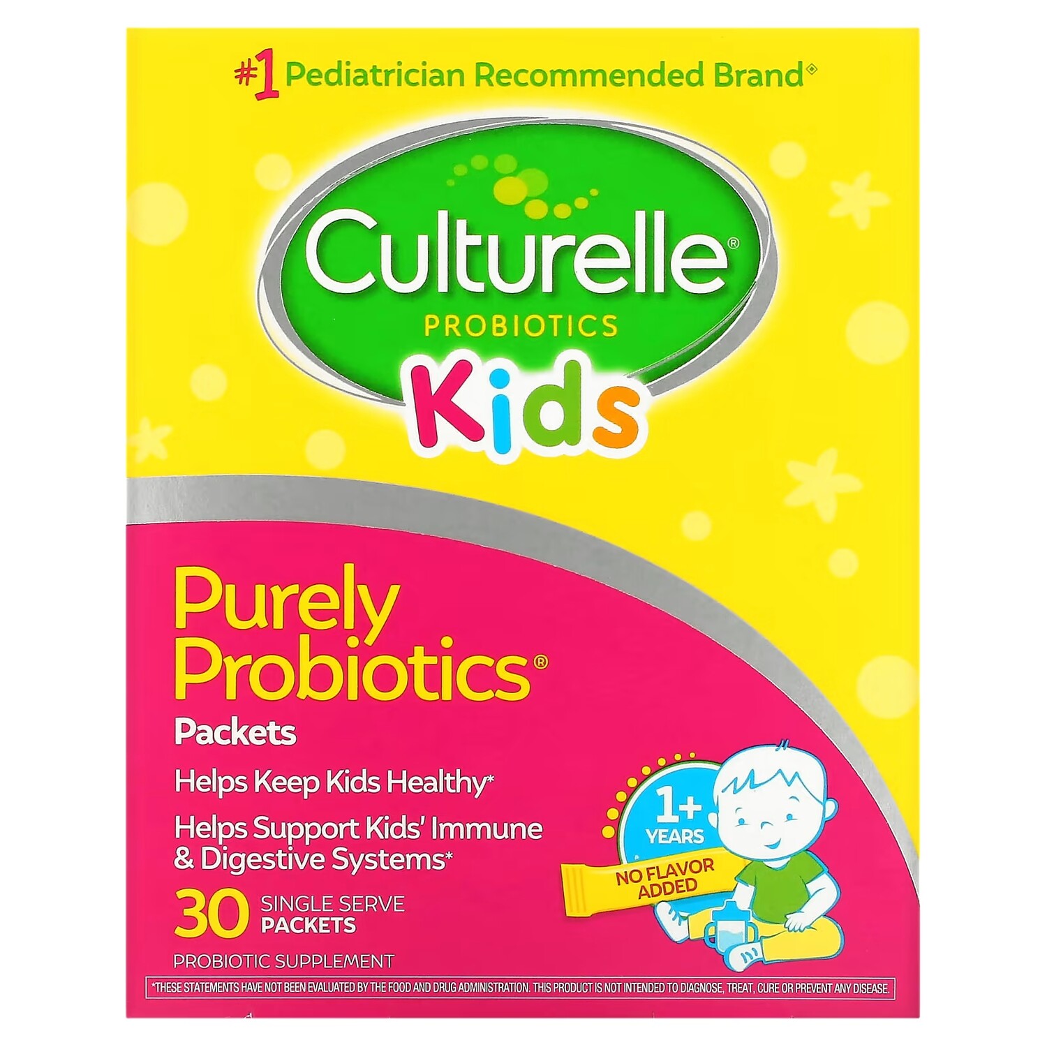 Пробиотическая добавка Culturelle Kids Purely Probiotics для детей от 1 года, 30 порционных пакетов
Пробиотическая добавка Culturelle Kids Purely Probiotics для детей от 1 года, 30 порционных пакетов