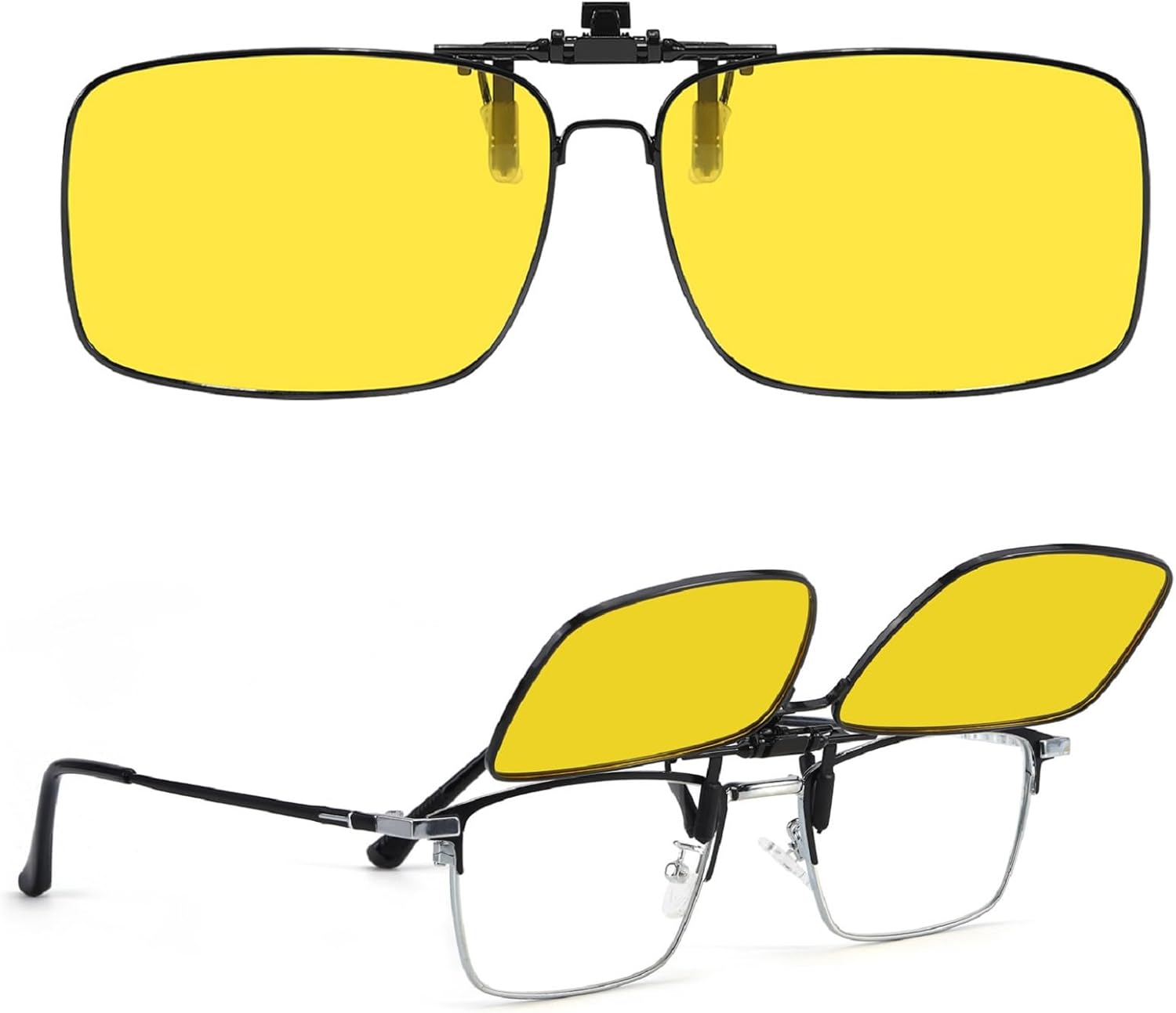 Солнцезащитные очки Myiaur Clip on, надеваемые поверх обычных очков, для мужчин и женщин, поляризованные, откидные, с защитой UV400, металлическая оправа, A07 Black Frame Yellow Lens
Солнцезащитные очки Myiaur Clip on, надеваемые поверх обычных очков, для мужчин и женщин, поляризованные, откидные, с защитой UV400, металлическая оправа, A07 Black Frame Yellow Lens