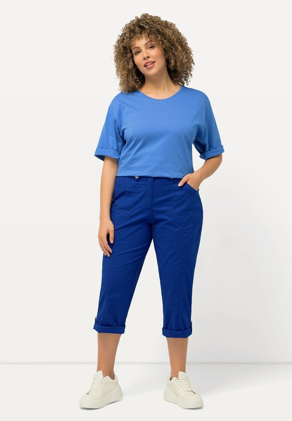 Брюки из ткани Ulla Popken, синие
Брюки из ткани Ulla Popken, синие