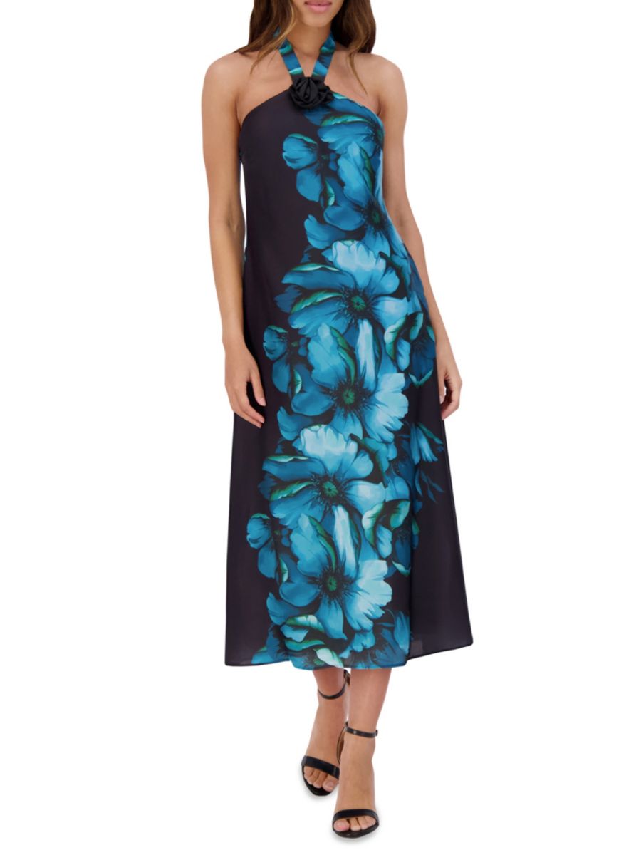 Платье-миди А-силуэта с цветочным принтом Siena, цвет Black Multicolor
Платье-миди А-силуэта с цветочным принтом Siena, цвет Black Multicolor