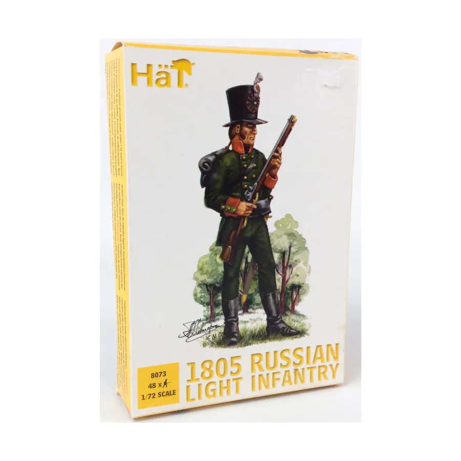 1805 г. Русская легкая пехота, Historical Plastic Military Figures - Napoleonic (1:72) (Hat Industries)
1805 г. Русская легкая пехота, Historical Plastic Military Figures - Napoleonic (1:72) (Hat Industries)