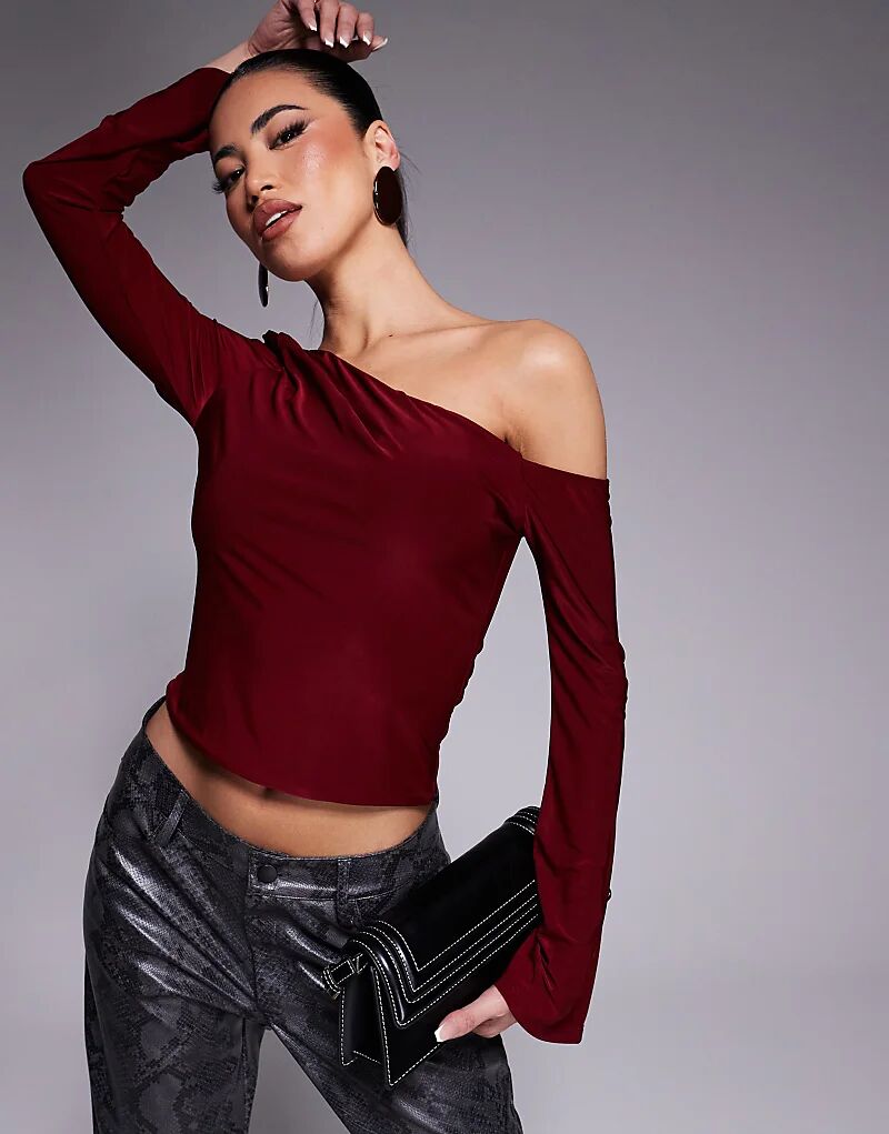 Облегающий топ на одно плечо с расклешенными рукавами, винного цвета ASOS DESIGN
Облегающий топ на одно плечо с расклешенными рукавами, винного цвета ASOS DESIGN