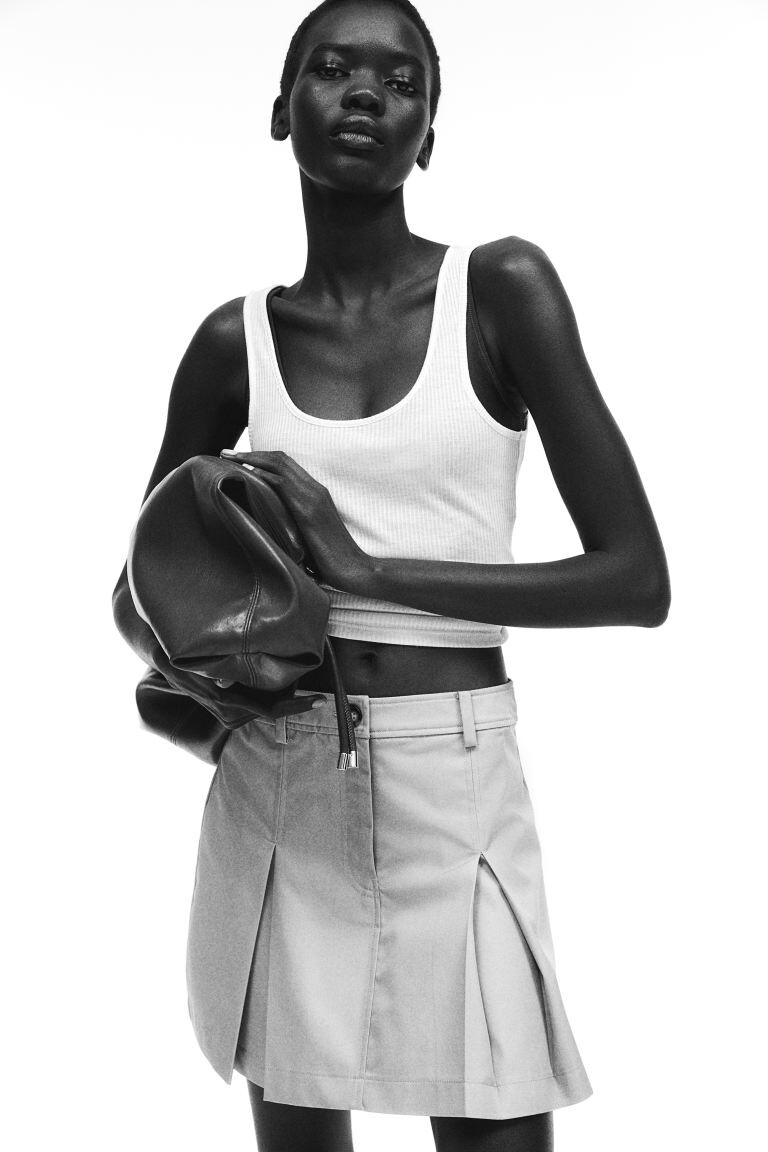 Плиссированная юбка из твила H&M, бежевый
Плиссированная юбка из твила H&M, бежевый