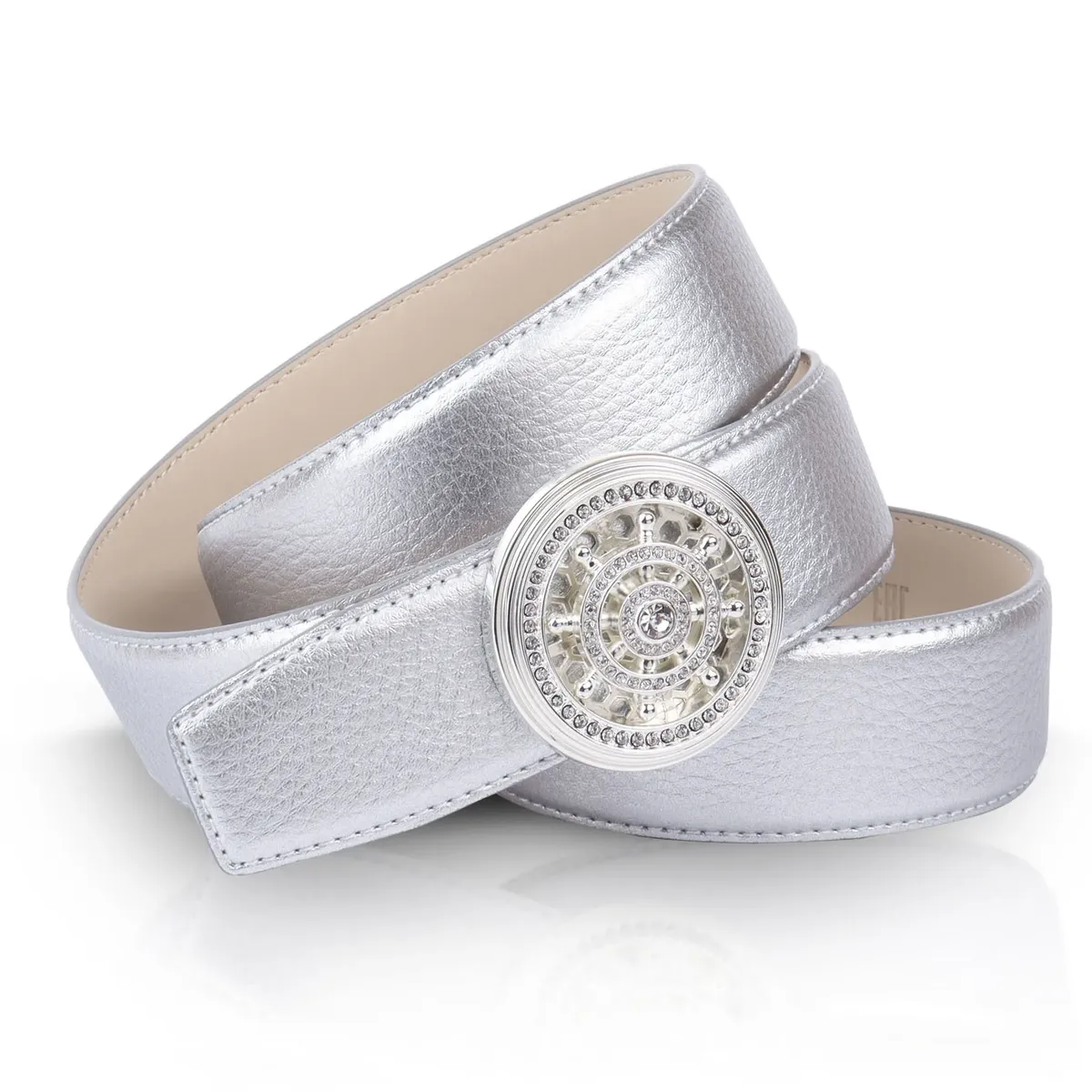 Кожаный ремень Anthoni Crown, эффект металлик, морская застежка, серебристый
Кожаный ремень Anthoni Crown, эффект металлик, морская застежка, серебристый