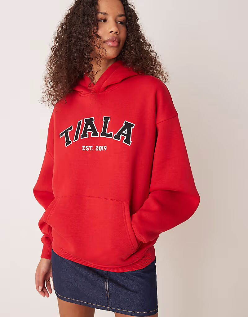 Tala - Толстовка свободного кроя красного цвета с логотипом
Tala - Толстовка свободного кроя красного цвета с логотипом