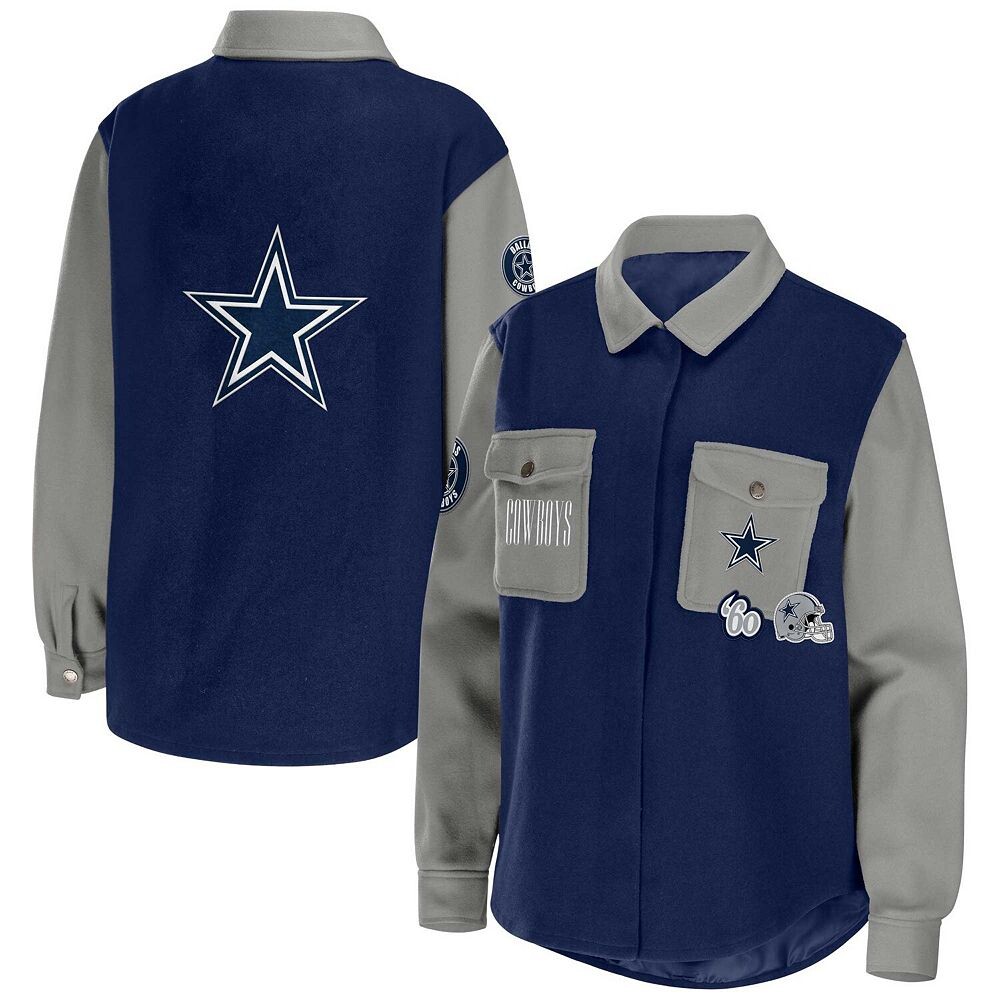 Женская одежда Erin Andrews Темно-синяя куртка-рубашка на пуговицах Dallas Cowboys WEAR by Erin Andrews, цвет Cow Navy
Женская одежда Erin Andrews Темно-синяя куртка-рубашка на пуговицах Dallas Cowboys WEAR by Erin Andrews, цвет Cow Navy