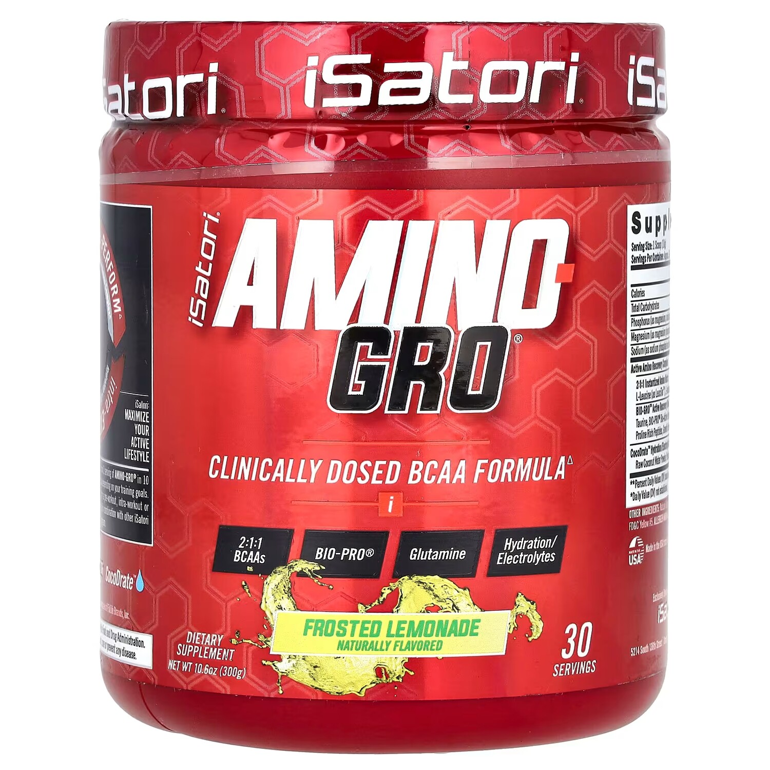 Добавка Isatori Amino-Gro Frosted Lemonade, 300 г 
Добавка Isatori Amino-Gro Frosted Lemonade, 300 г