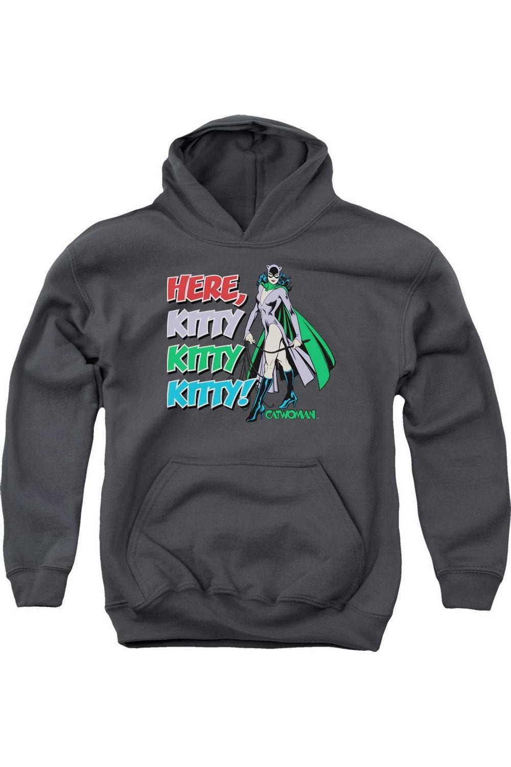 DC Comics Толстовка с капюшоном Here Kitty Gildan, Charcoal 
DC Comics Толстовка с капюшоном Here Kitty Gildan, Charcoal