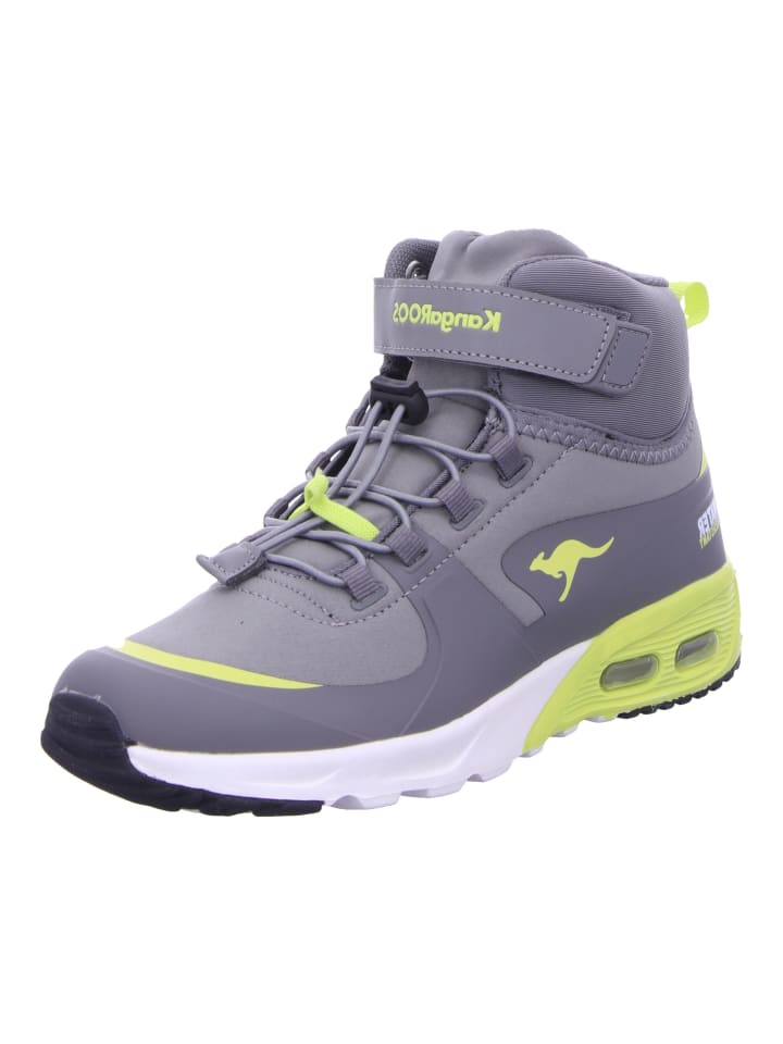 Высокие кеды серого/лиметтового цвета Kangaroos
Высокие кеды серого/лиметтового цвета Kangaroos