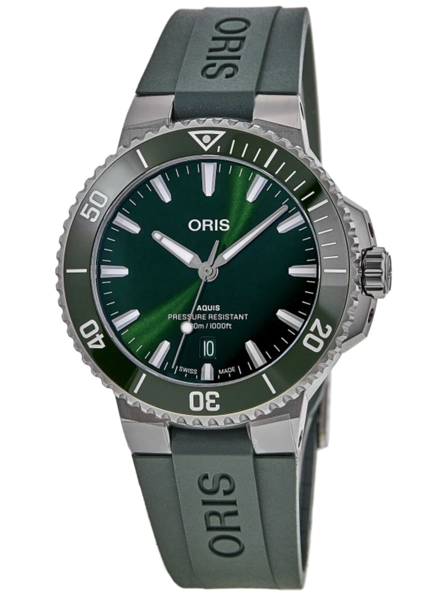 Oris Aquis Date Automatic 41,5 мм зеленый циферблат каучуковый ремешок мужские часы 01 733 7787 4157-07 4 22 37FC
Oris Aquis Date Automatic 41,5 мм зеленый циферблат каучуковый ремешок мужские часы 01 733 7787 4157-07 4 22 37FC