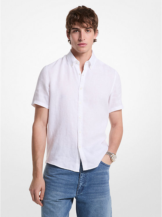 Облегающая льняная рубашка Michael Kors, белый
Облегающая льняная рубашка Michael Kors, белый