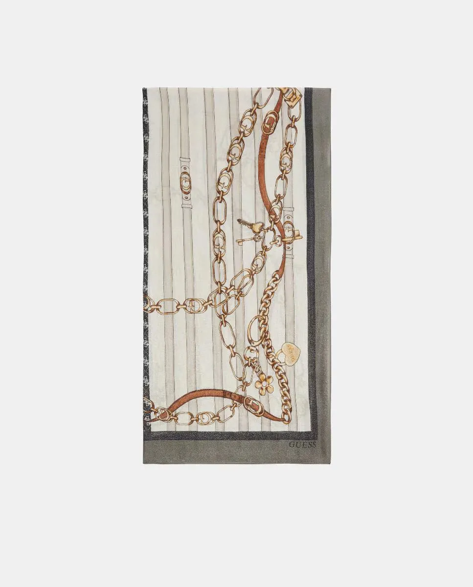 Шарф с принтом логотипа G Guess, серый
Шарф с принтом логотипа G Guess, серый