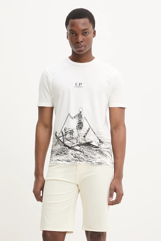 Хлопковая футболка C.P. Company, бежевый
Хлопковая футболка C.P. Company, бежевый