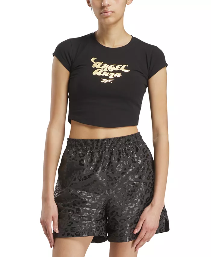 Женская укороченная футболка с графическим принтом x Angel Reese Reebok, черный
Женская укороченная футболка с графическим принтом x Angel Reese Reebok, черный