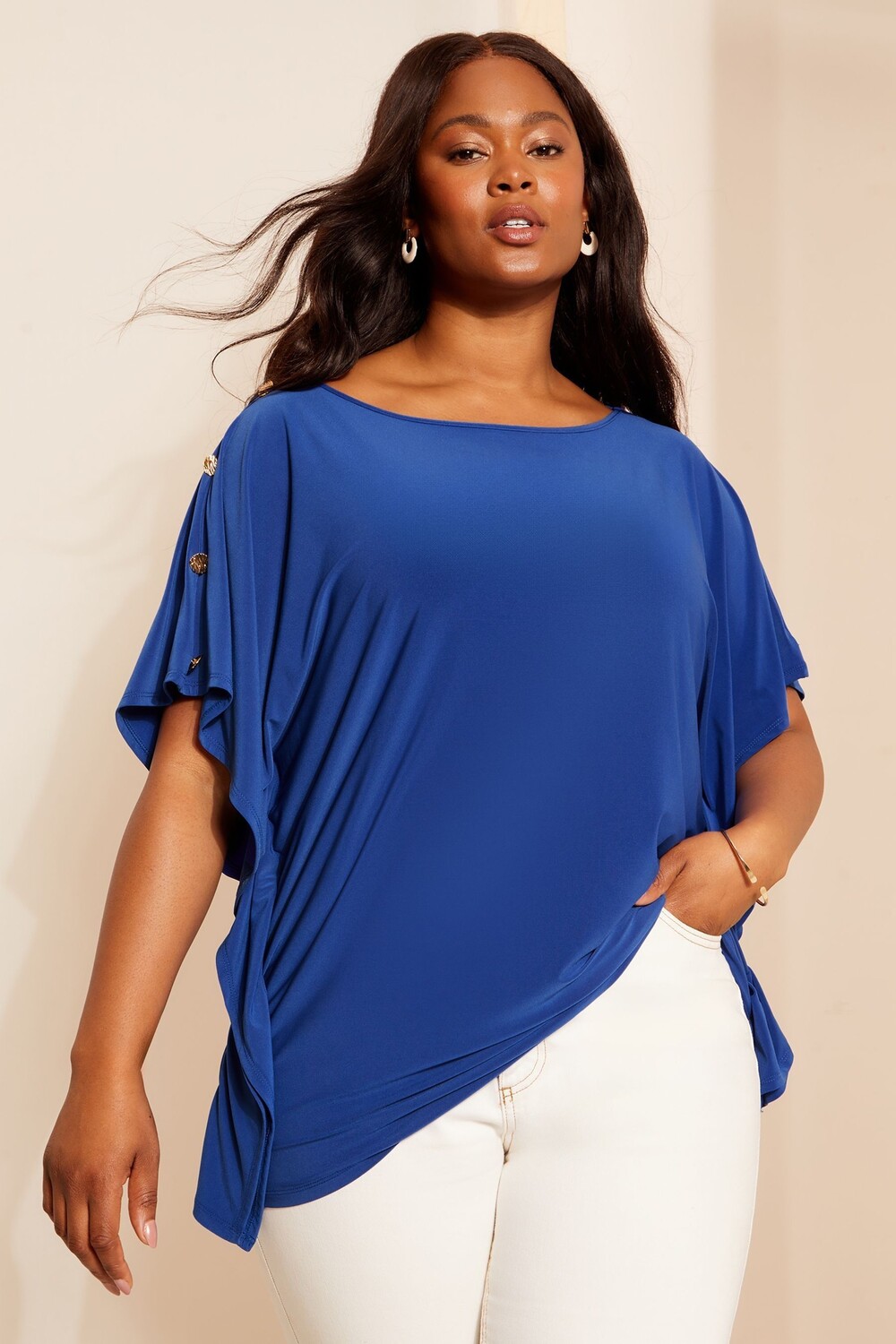 Трикотажная накидка с пуговицами Curves Like These, синий
Трикотажная накидка с пуговицами Curves Like These, синий