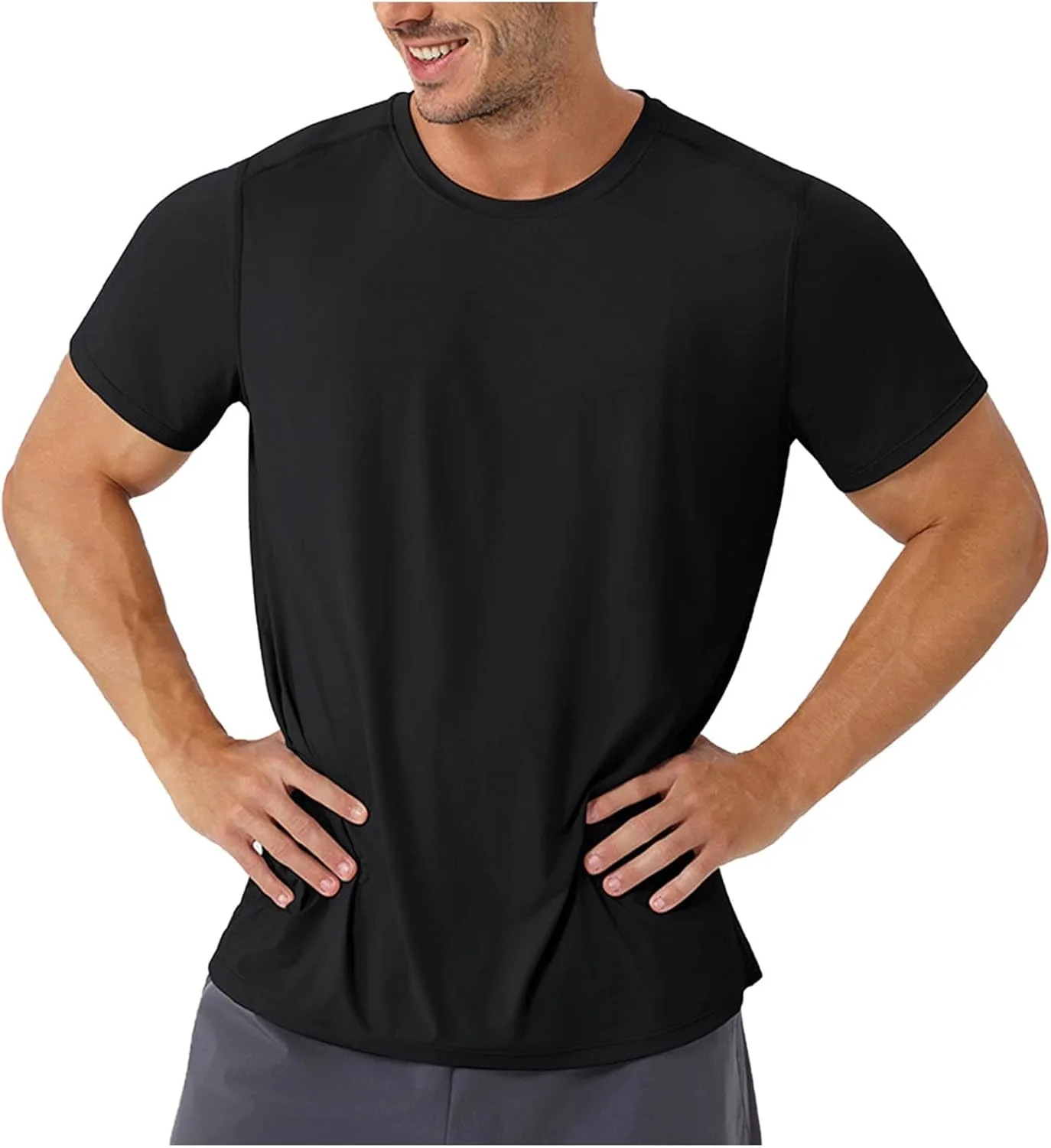 Мужская футболка для плавания с коротким рукавом, облегающая, UPF 50
Мужская футболка для плавания с коротким рукавом, облегающая, UPF 50