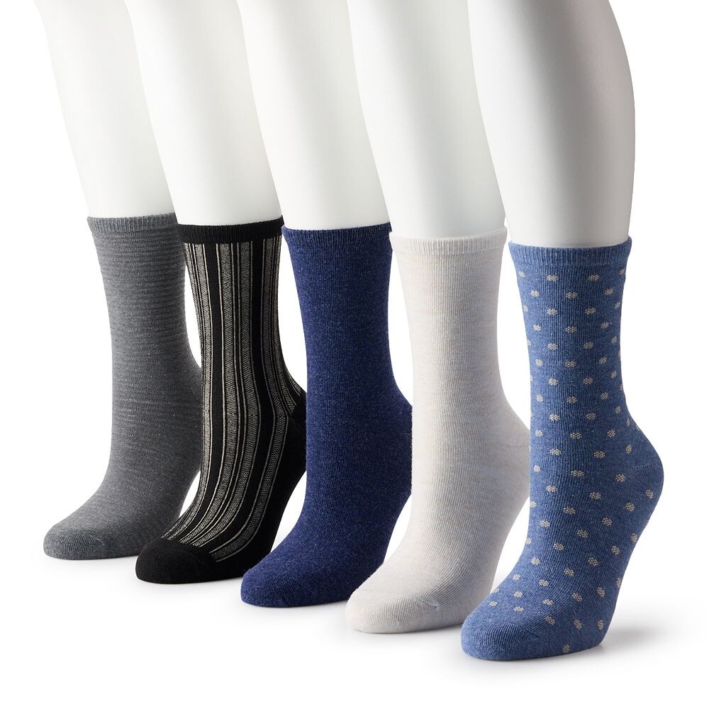 Женские носки Sonoma Goods For Life с текстурированной полоской, 5 штук, цвет Gray Heather
Женские носки Sonoma Goods For Life с текстурированной полоской, 5 штук, цвет Gray Heather