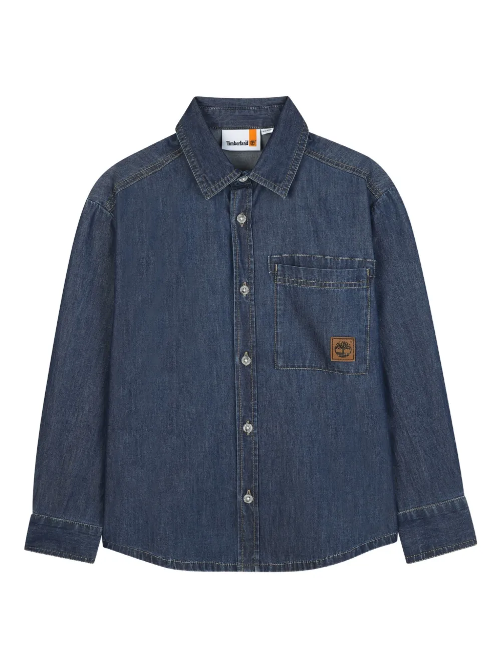 Джинсовая рубашка с накладными карманами Timberland Kids, синий
Джинсовая рубашка с накладными карманами Timberland Kids, синий