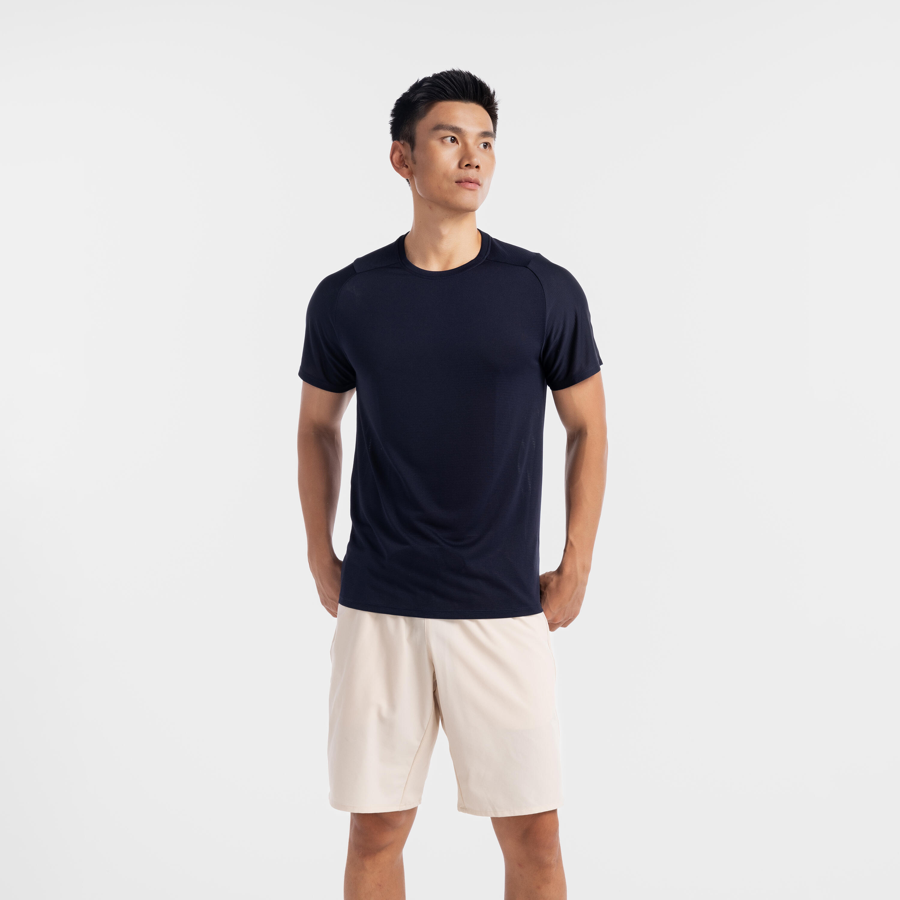 Мужская футболка для фитнеса Domyos 500 сине-чёрная
Мужская футболка для фитнеса Domyos 500 сине-чёрная