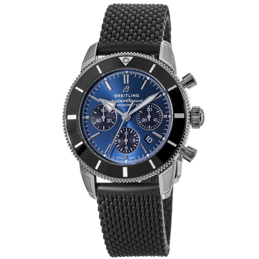Breitling Superocean Heritage B01 Chronograph 44 с синим циферблатом и резиновым ремешком мужские часы AB0162121C1S1
Breitling Superocean Heritage B01 Chronograph 44 с синим циферблатом и резиновым ремешком мужские часы AB0162121C1S1